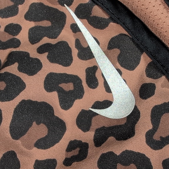 Nike Women's Brown Leopard Print Running Shorts - Picture 4 of 12